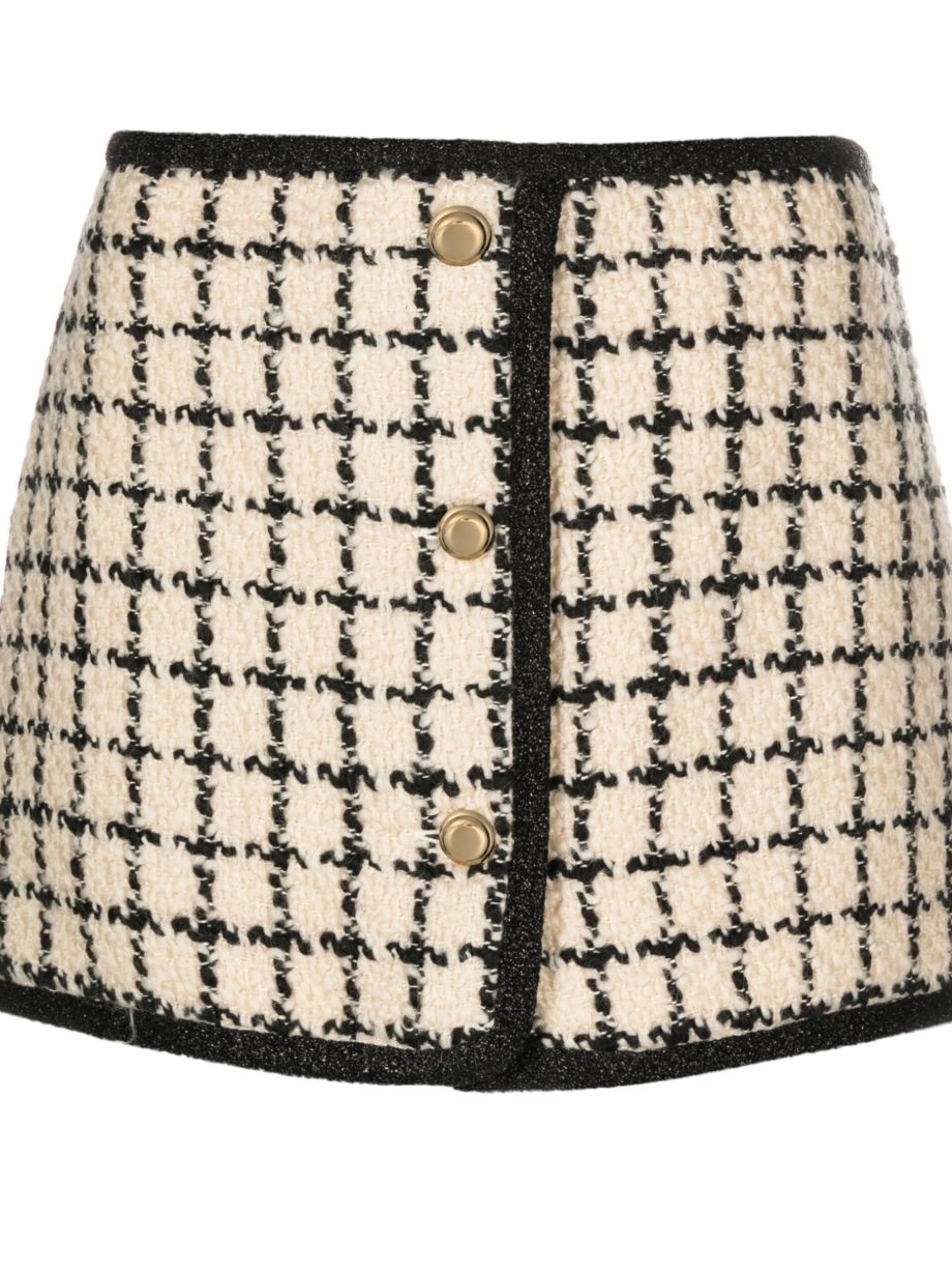 Cheap Versace tweed check-pattern miniskirt Women 0704